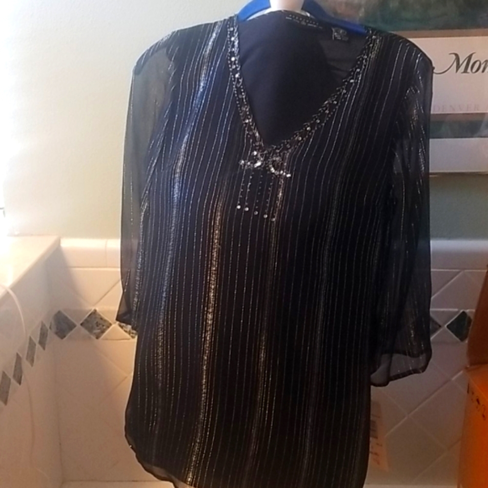 Black evening blouse